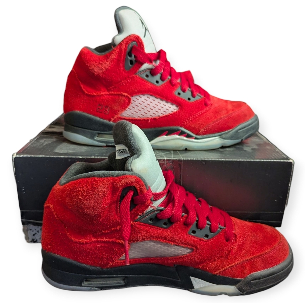 Air Jordan 5 RETRO (Gs) Varsity Red black White 6y